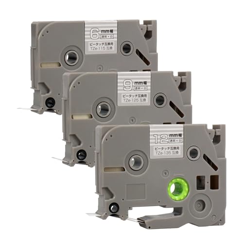 �y�G�R�X���z�u���U�[�p �s�[�^�b�`�݊� Tze�e�[�v ����/������ 6mm(TZe-115)/9mm(TZe-125)/12mm(TZe-135) �e1�� (�S3��) TZe�e�[�v�݊� ���x�����C�^�[ P-TOUCH CUBE �s�[�^�b�`�L���[�u�Ή�