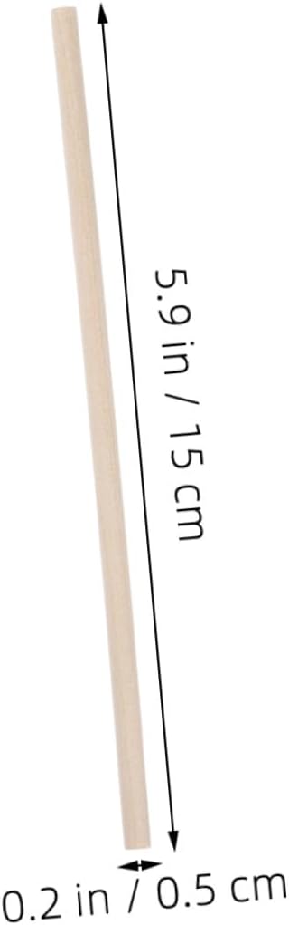 200Pcs Unfinished Hardwood Sticks Crafting Dowels for Tiered Cakes Flower Bouquets DIY Projects Smooth Surface Easy to Handle Sustainable Wood