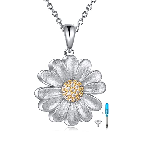 Collier fleur marguerite en argent sterling d'une finition haut de gamme