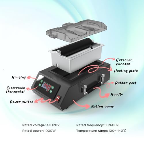 XCMAN Alpine Nordic XC Ski Digital Roller Waxing Machine - Detachable Wax Tray - Double Roller 150mm Width