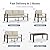 UDPATIO Aluminum Outdoor Patio Furniture Set 7-Seat Metal Patio Conversation Sets with Coffee Table and Water-Resistant Cushions, Modern Patio Sectional Sofa for Porch, Deck, Backyard, Poolside
