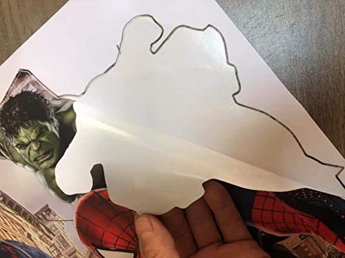 Wthh Superhero Wall Decal, Removable Vinyl Stickers For Kids Rooms, Bathrooms And Playrooms| Peel And Stick Wallpaper| Fun And Colorful Wall Decor - 36 "X23" #TOP6