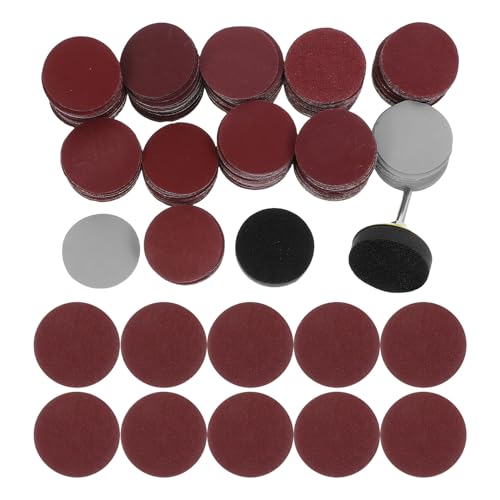 NOLITOY 304pcs Self-Adhesive Flocking Sandpaper Discs 2-inch Round Sander Pads for Metal and Wood Sanding with Backing Plate for Drill and Rotary Tools
