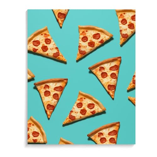 Peinture par numéros pizza, idée cadeau originale pour adulte