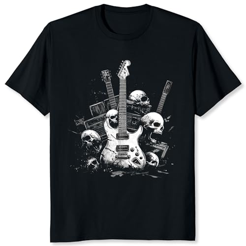 Men’s Vintage Y2K Rock Band Shirt for Men Skull Punk Metal Graphic Tee