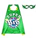 D.Q.Z Superhero-Cape for Kids with Mask, Superhero Toys Gifts for Brother, Super Hero Halloween Dress Up Party Supplies (Green)