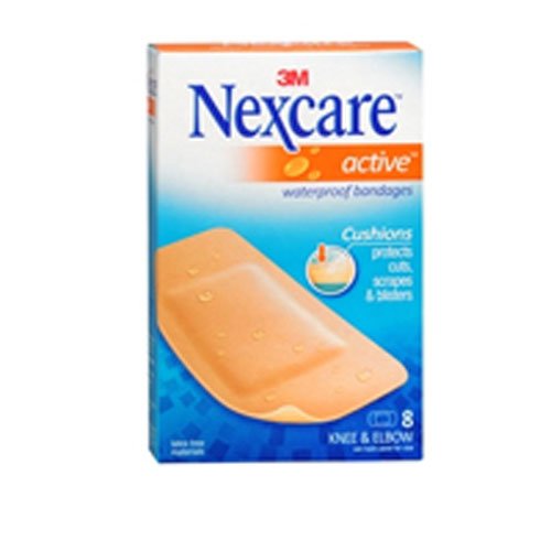 Nexcare Nexcare Bandages Active Extra Cushion Knee And Elbow, 8 each (Pack of 3)
