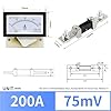 1pc Ammeter 85C17 Pointer Type Mechanical Meter for Accurate Current Reading.20A~500A /75mV.Equipped with current divider(200A-75mV) #1