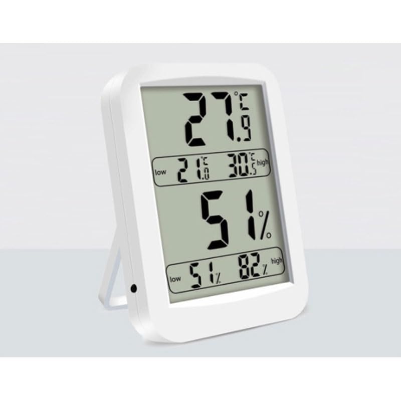 ABS Digital Electronic Thermometer Hygrometer The Indoor Large Screen Displays Simultaneously