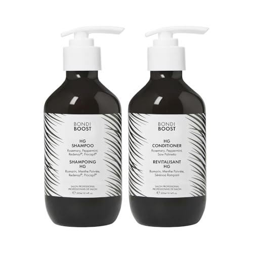 BondiBoost HG Anti-Thinning Shampoo Conditioner Set [10.14 fl oz each], Clinically Tested to Promote Fuller + Thicker-Looking Hair for Women & Men, Procapil, Redensyl & Rosemary Formula, Sulfate-Free