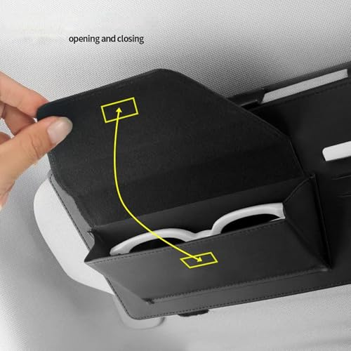 Pare-soleil voiture cuir multi-position contre éblouissement avec porte-badge