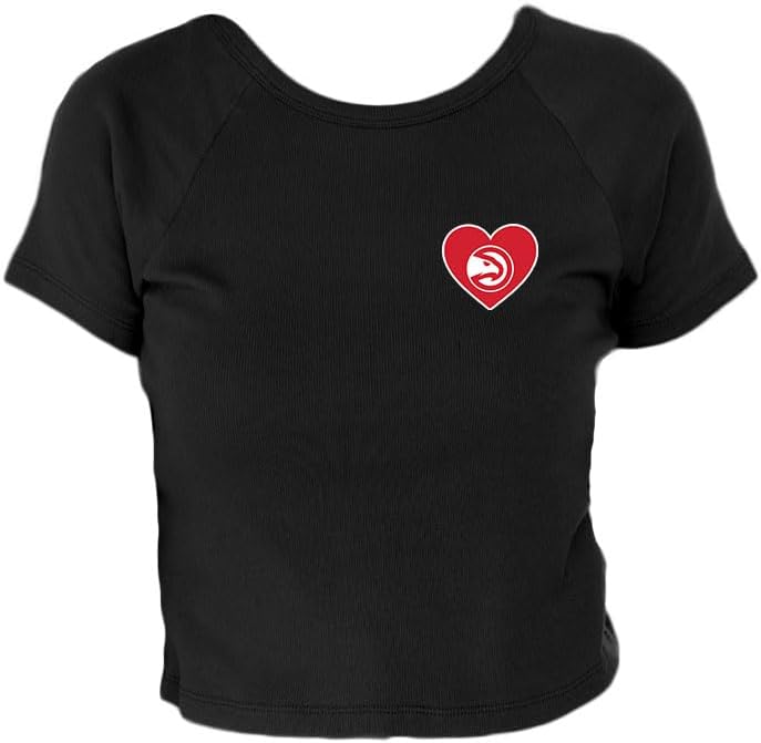 [Blue 84] 公式ライセンス女性用ベビーリブTシャツ ハート Nba Officially Licensed Women