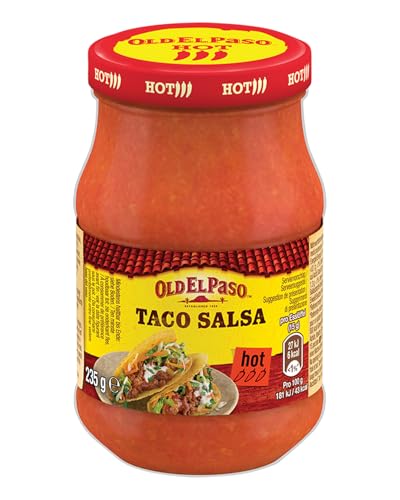 Old El Paso Tortilla Taco Salsa Hot – Fruchtige, scharfe Tomaten-Salsa – 1 x 235 g