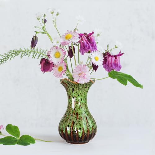 Ceramic Vase, Small Vases for Home Decor, Elegant Flower Vase Centerpiece