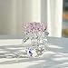 H&D HYALINE & DORA Pink Crystal Rose Bouquet Flowers Figurines Ornament with Gift Box