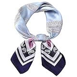 FAIRYGATE Damen Bandana Halstuch Platz Seidentuch Drucken Tuch Schal Kopftuch Seide Multifunktion 26013