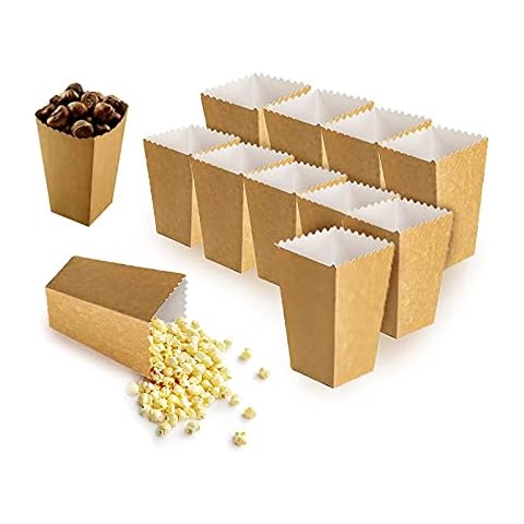 MoK 30 Stück Popcorn Tüten, Popcorn Boxes, Snack/Popcorn Tüten, Süßigkeiten Schachtel Cover