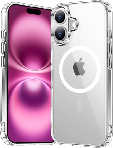 Image of Back Case Cover for Apple iPhone 16 Plus | Mag-Safe Compatible | Transparent Mobile Phone Case Cover for Apple i Phone 16 Plus | i Phone 16Plus TPU Transparent Back Cover Case