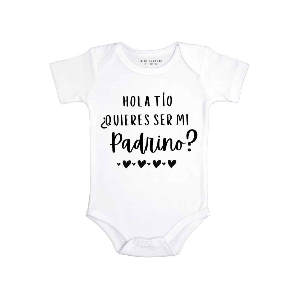 Hola Tio Quieres Ser Mi Padrino Baby Bodysuit | Uncle | Baptism Jumpsuit | Godfather | Bautizo