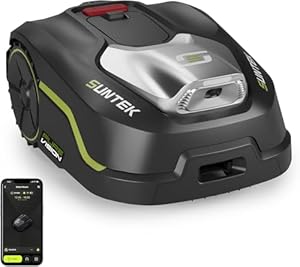 SUNTEK Robot Tondeuse sans Fil Périphérique - Robot Tondeuse IA + Vision pour 500 m², Technologie IA Caméra, Pente jusqu'à 35°, Étanchéité IPX5, Cartographie Automatique, Multizones, Contrôle APP
