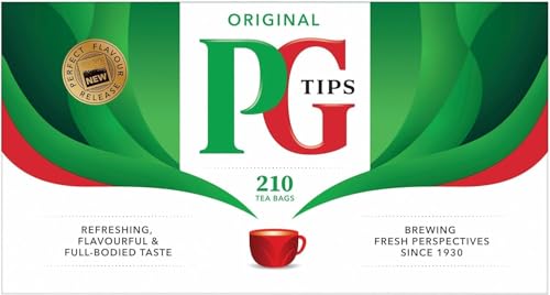 PG Tips Original | Black Tea Bags Bulk | Refreshing, Flavourful & Full-bodied |Ideal for Office Breaks & Catering, Celebrations, Afternoon Tea | 4 x 210 | 840 Plant Based Biodegradable Teabags