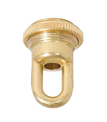 Image of B&P Lamp Solid Cast Brass Screw Collar Loop for 1-1 /16 Inch Center Hole Canopies, 1 /4IP, Unfinished Brass
