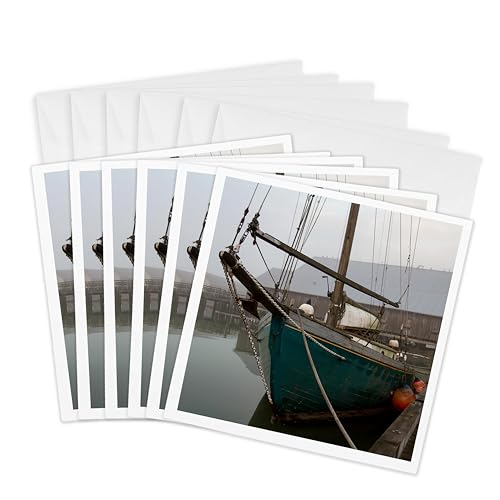 Lot de 6 cartes vœux vieux voilier cadeau idéal pour amoureux de navigation