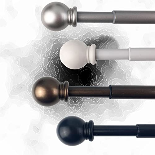 Kowibcl 5/8 Inch Telescoping Metal Curtain Rods,28-48Inch Adjustable Curtain Rods For Bedroom Living Room Shower Room, Satin Nickel #TOP7