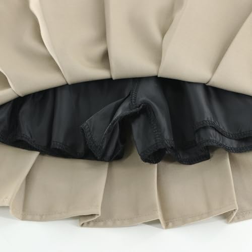 Image of Girls Pleated Skirts Built in Shorts Little Kid Athletic Flowy Skorts Skirts Toddler Girls Tennis Skorts for Girl 3-14 Years