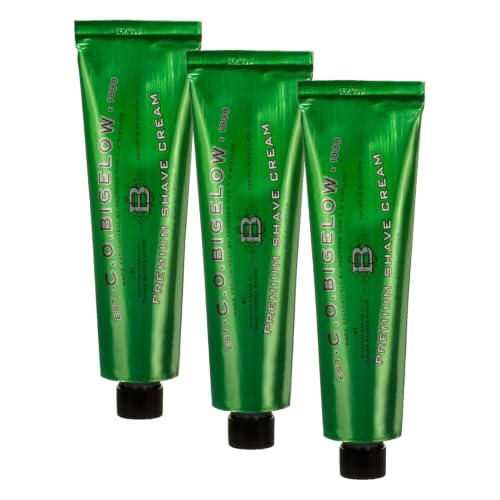 Image of C.O. Bigelow Shaving Cream, 5.2 oz Mens Shaving Cream with Eucalyptus Oil for Sensitive Skin & All Skin Types (Pack of 3)