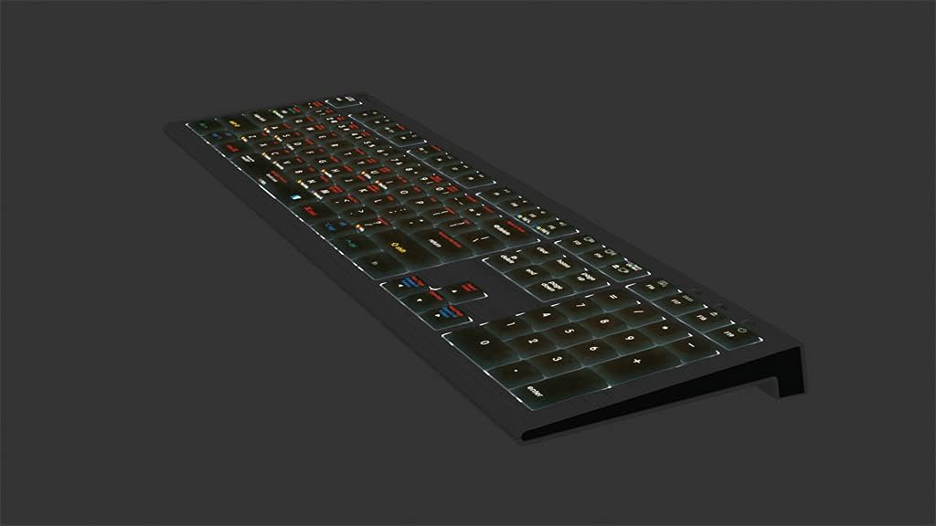 Logickeyboard Shortcut Keyboard Compatible with macOS- Astra 2 Backlit Keyboard # LKB-OSX-A2M-US
