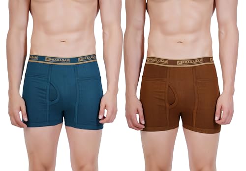 Image of PRAKASAM COTTON -Marlow Mens 100% Pure Combed Cotton Outer Elastic Pocket Trunks (Pack of 6)