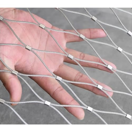 Rotolo di filo metallico zincato per recinzioni, in acciaio inox, flessibile, 1 x 15 m, anti-caduta, resistente, filo argentato da 2 mm, per pollame, animali domestici e protezione da giardino