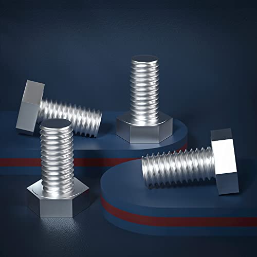 Image of 5 /16-18 x 3 /4 inch (1 /2 to 6 inch Optional) Hex Head Screw Bolt, Stainless Steel 18-8(304), Fully Threaded,30pcs