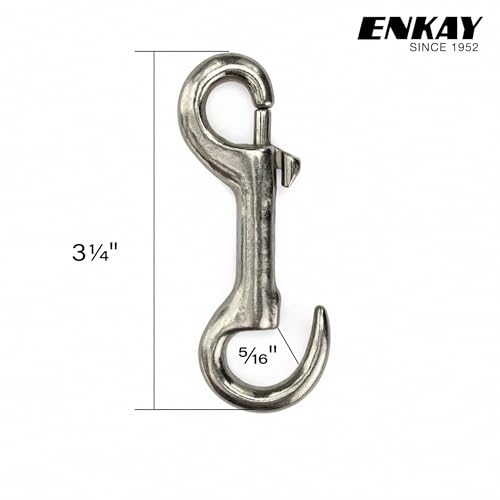 ENKAY - Clipe de mola de olho aberto, gancho de pressão para cordas, correias, correntes, ganchos de