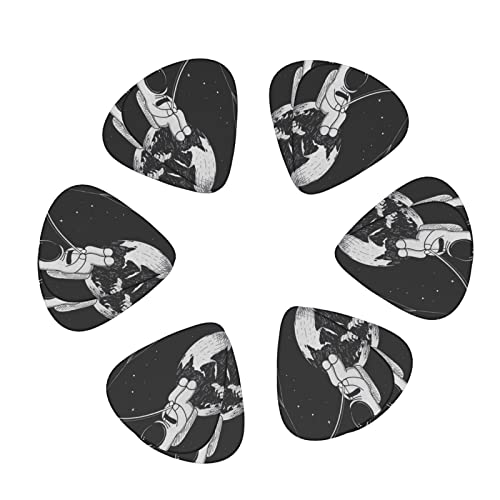 Astronaut Fishing Planet Lot de 12 médiators pour guitare basse électrique et acoustique - Les Beatles, Paul McCartney, John Lennon, RIngo Starr, George Harrison Astronaut Fishing Planet Lot de 12 médiators pour guitare basse électrique et acoustique – Image 3