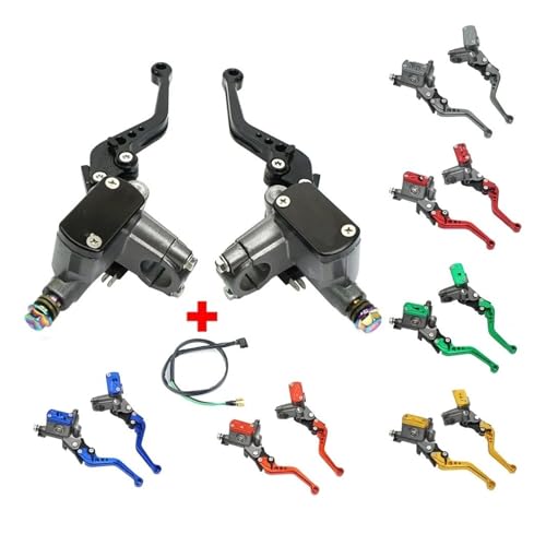 Maître-cylindre 22 mm avec levier de frein droit vert pour une commande hydraulique fluide - 3