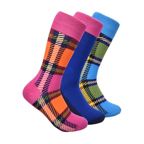 kate spade new york Women's 3-Pack Plaid Crew Socks, Soft & Comfortable