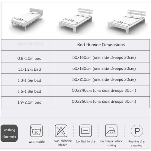 Corredores de cama camino de cama azul de 50x260cm ropa de cama moderna 5