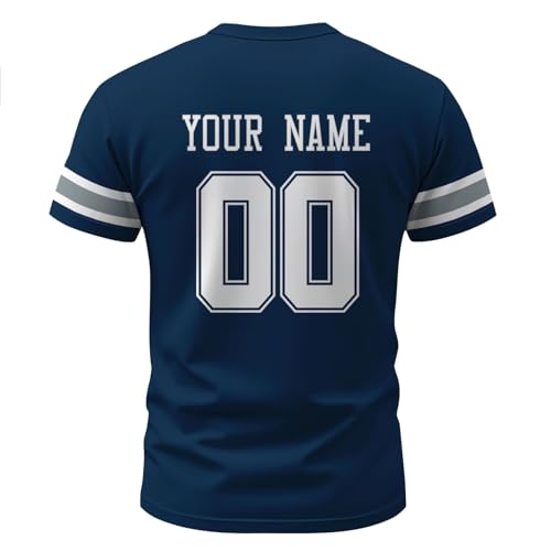 Image of ANTKING T-Shirt Custom Name Number Crewneck Short Sleeve for Men Youth Gifts