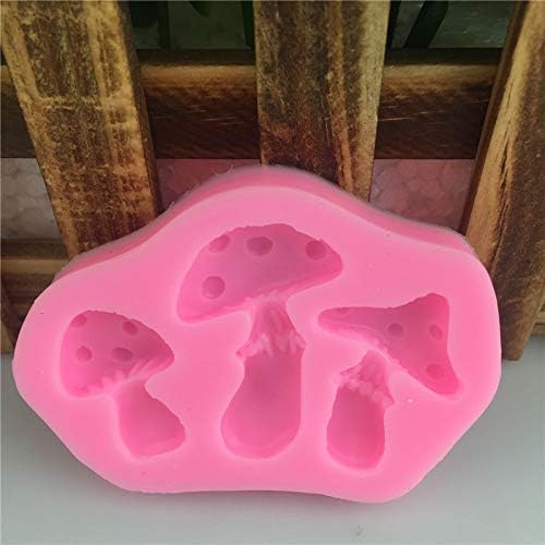 Miniatura 3 de Lindo molde de silicona en forma de hongo 3D para postres de bricolaje, chupitos de gelatina de cristal, molde de cubitos de hielo, hecho a mano,