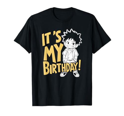 Kawaii Anime Boy It's My Birthday Anime Manga Cartoon Bday T-Shirt