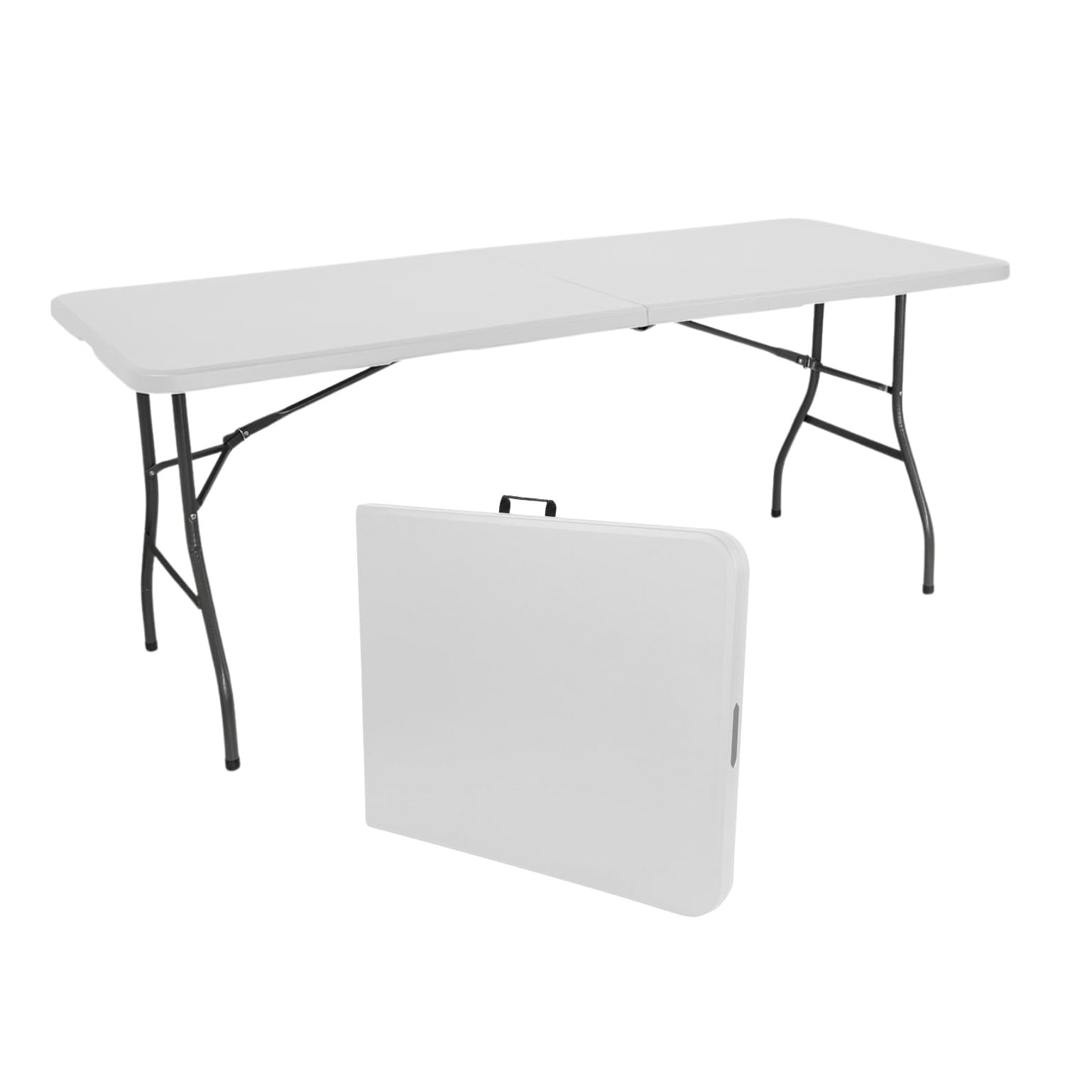 THINIA HOME Conjunto Plegable Mesa con 2 Bancos de 180cm Catering