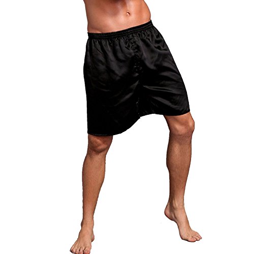 Men's Silky Satin Boxers Shorts Silk Pajama Bottom Shorts Satin Sleep Lounge Underwear Silk Boxers3