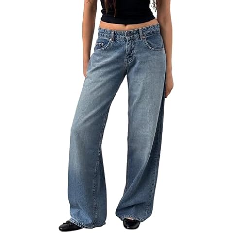 Yoisdtxc Women's Low Rise Baggy Jeans Cover