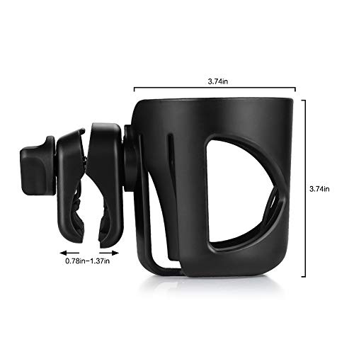 Accmor Universal Wheelchair Cup Holder, Walker Cup Holder, Rollator Cup Holder, Bottle Holder For Wheelchair, Walker, Rollator, Mobility Scooter, Walker Wheelchair Accessories,Black #TOP6