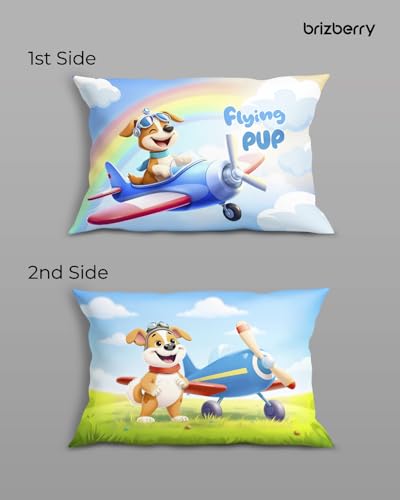 Image of Brizberry Kids Pillow Cushion with Super Soft Fabric | Animal & Cartoon Prints | 12x18 inches (Design 28)