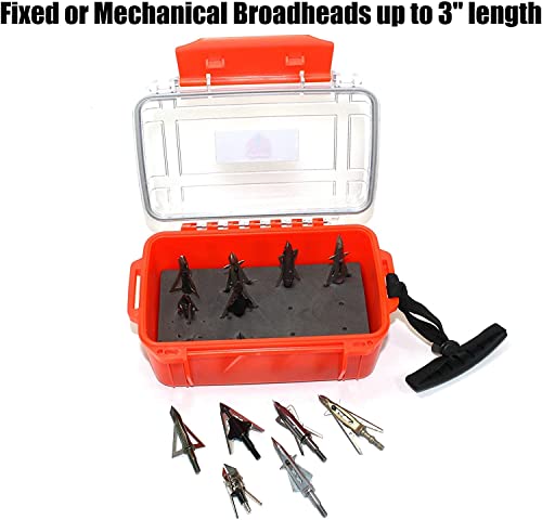 Guardian Hunting #1 Broadhead Case Best Broadhead Box Ultra Rugged & Durable. Holds 12-3 Inch Length Broadheads. Plastic Waterproof Broadhead Holder. Lockable Broadhead Case By #TOP2