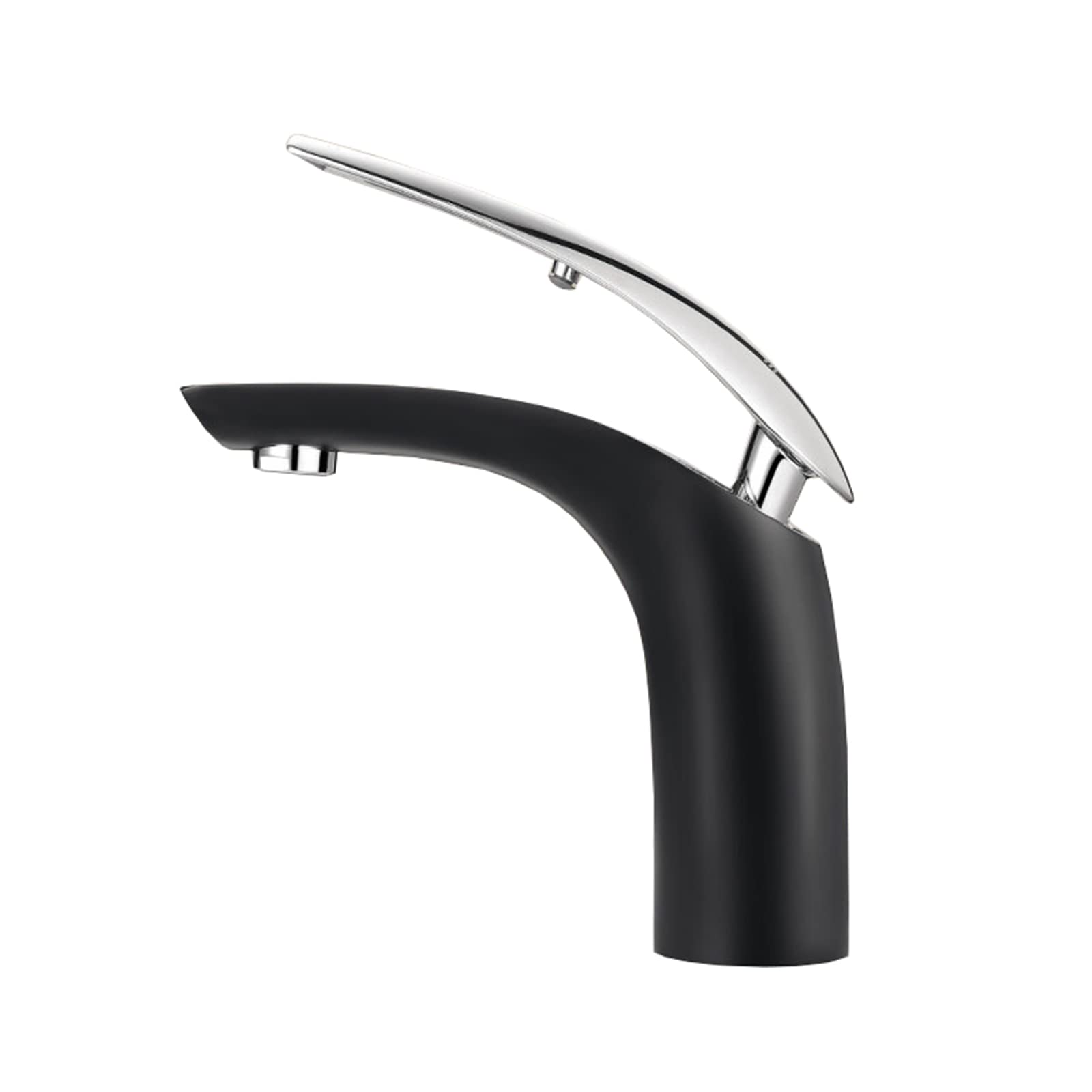 Mitigeur salle de bain blanc pour évier 1 trou haut, robinet blanc monocommande vasque