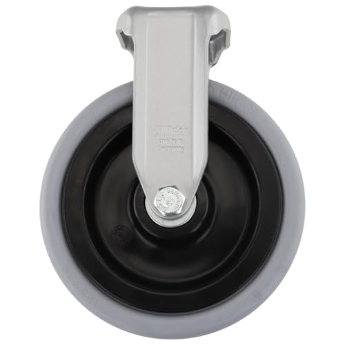 Roulette fixe D125 nylon PA noir roue métallique plastique type I B pour chariot meuble